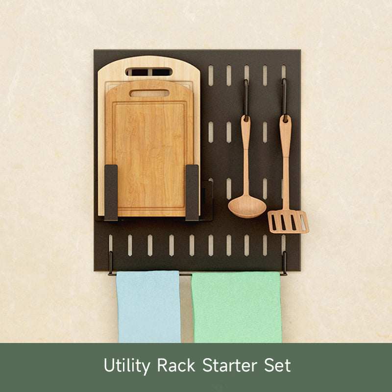 Modular No-Drill Pegboard Organizer System for Kitchen (Starter Sets)
