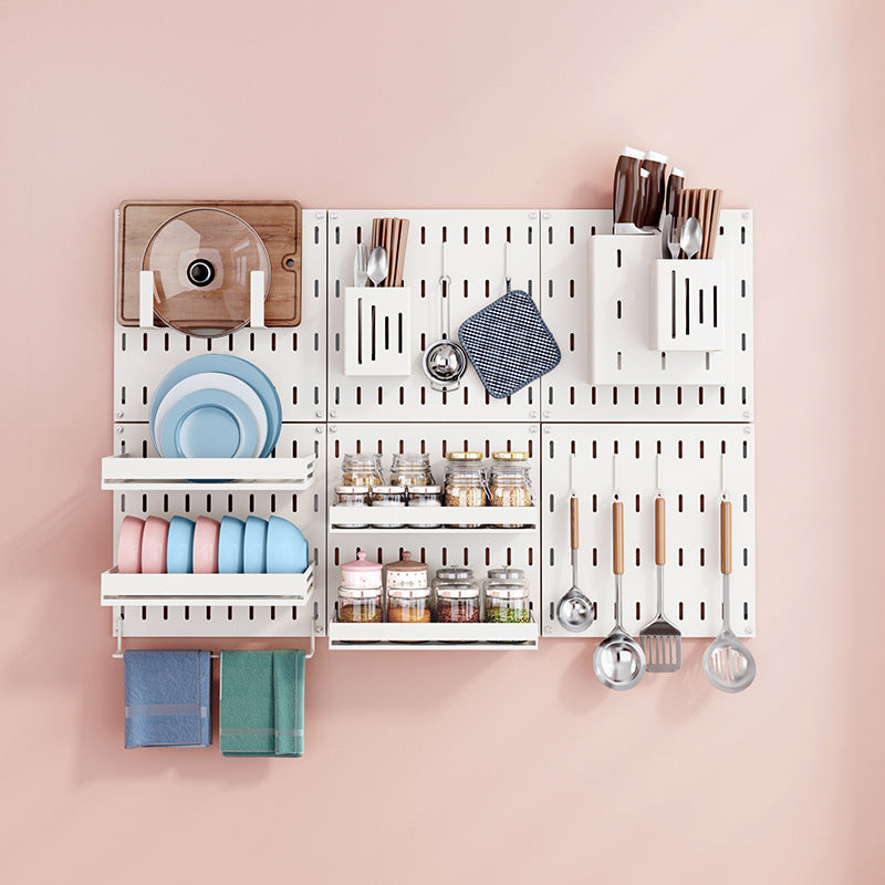 Modular No-Drill Pegboard Organizer System for Kitchen (Starter Sets)