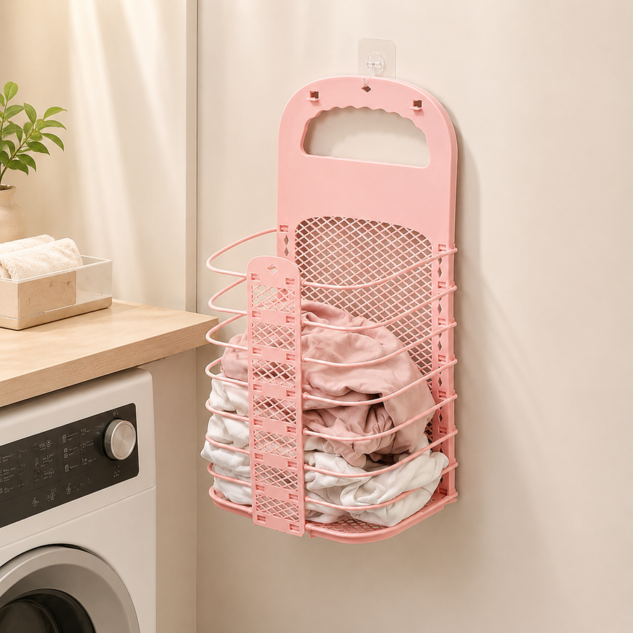 Space-Saving Foldable Laundry Basket
