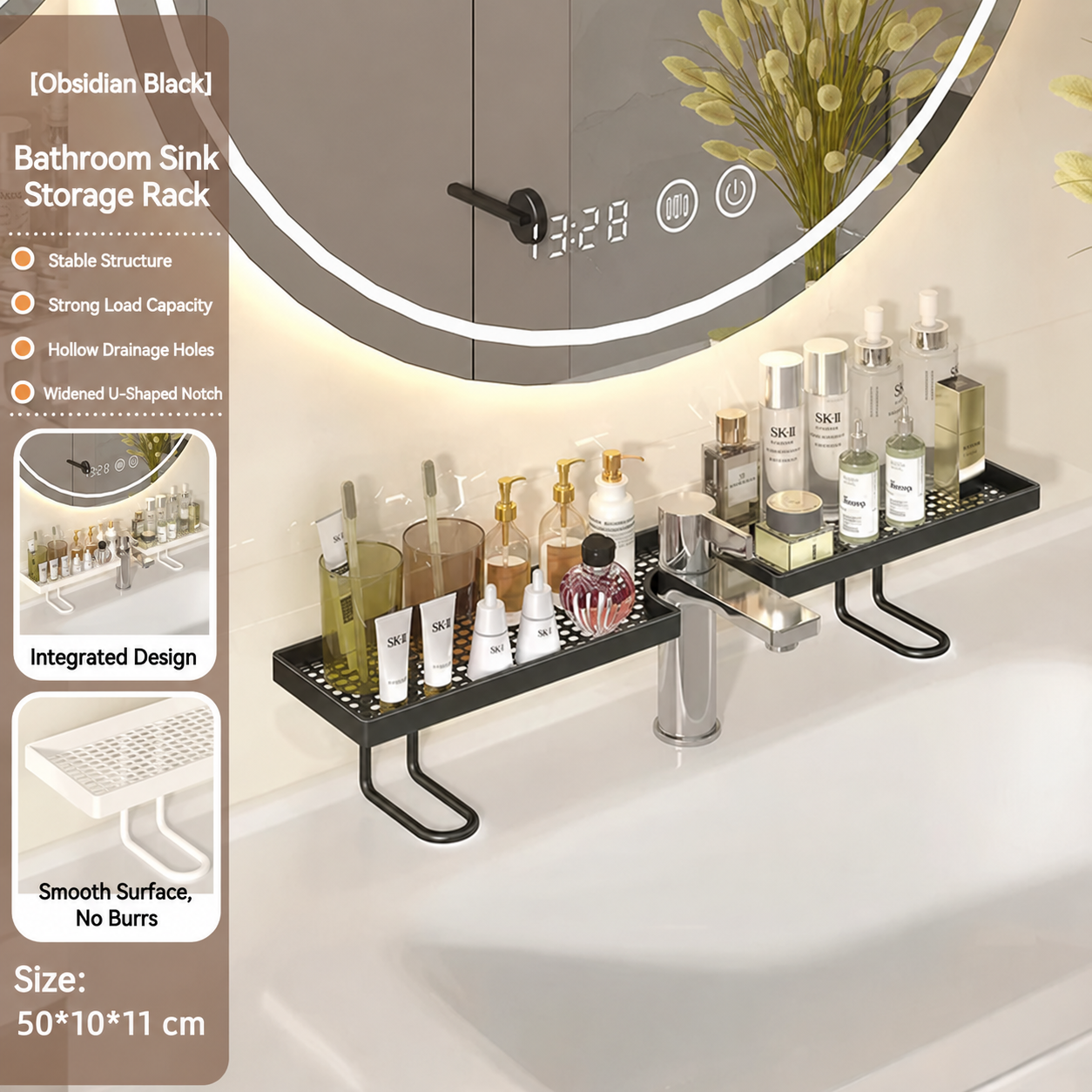 No-Drill Bathroom Sink Organizer Rack