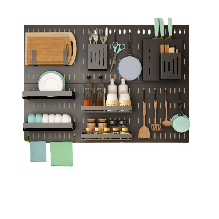 Modular No-Drill Pegboard Organizer System for Kitchen (Panels)
