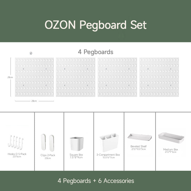 Modular Pegboard Storage Wall – Workspace