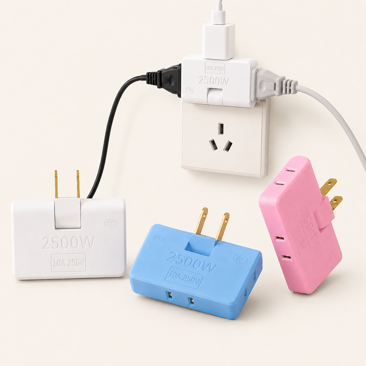 Pocket Triple Outlet Adapter