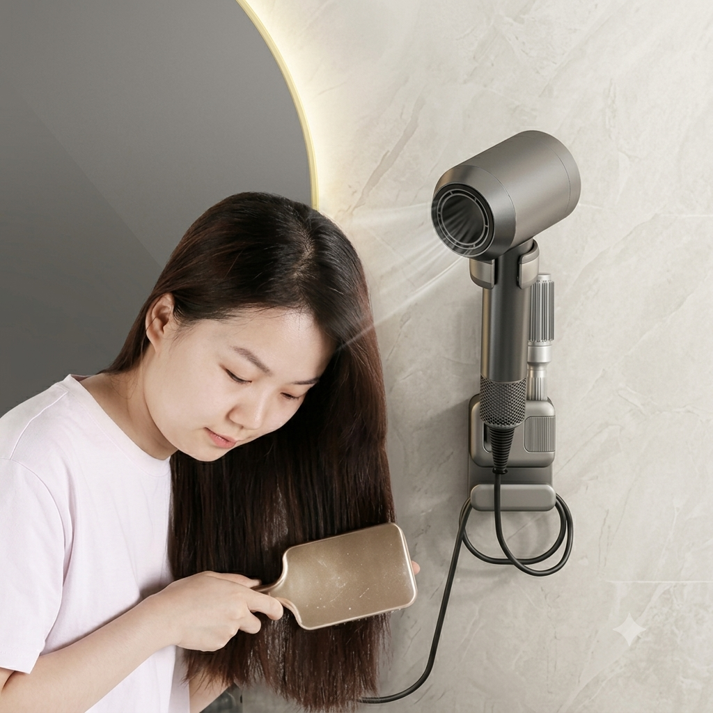 Hands-Free Hair Dryer Holder