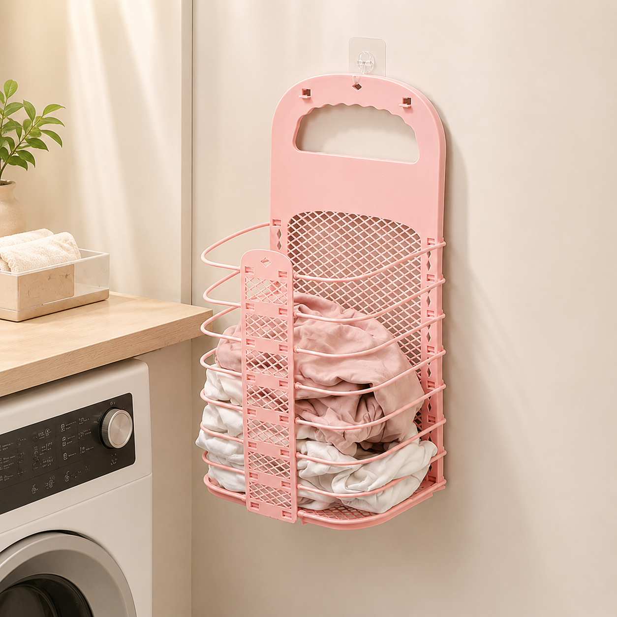 Space-Saving Foldable Laundry Basket