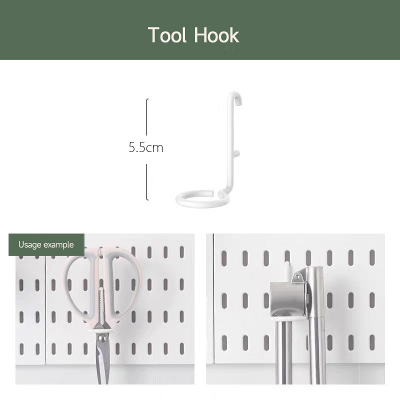 Kitchen Pegboard Storage Wall Organizer