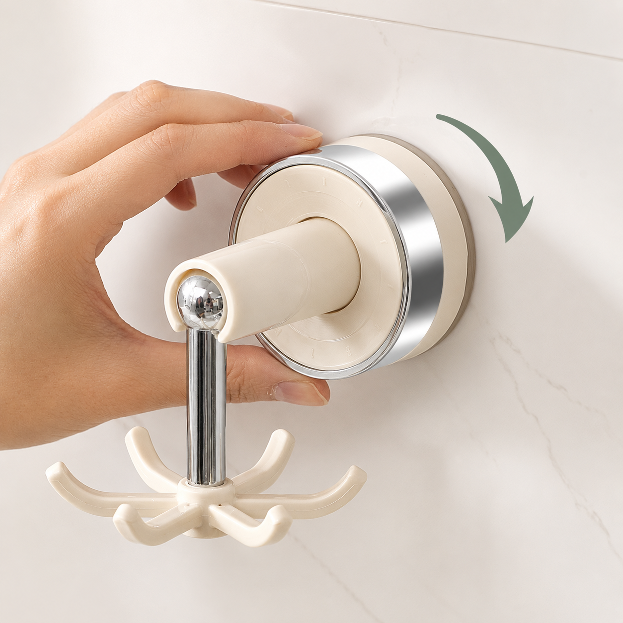 360° Rotating Suction Hook Organizer