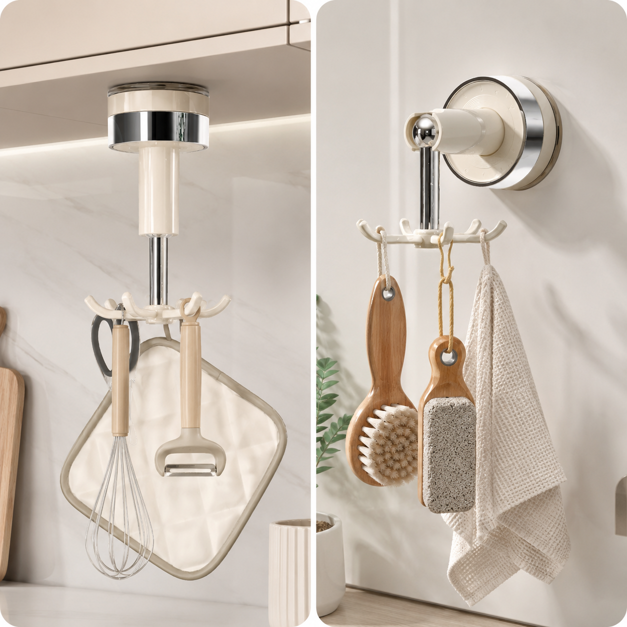 360° Rotating Suction Hook Organizer
