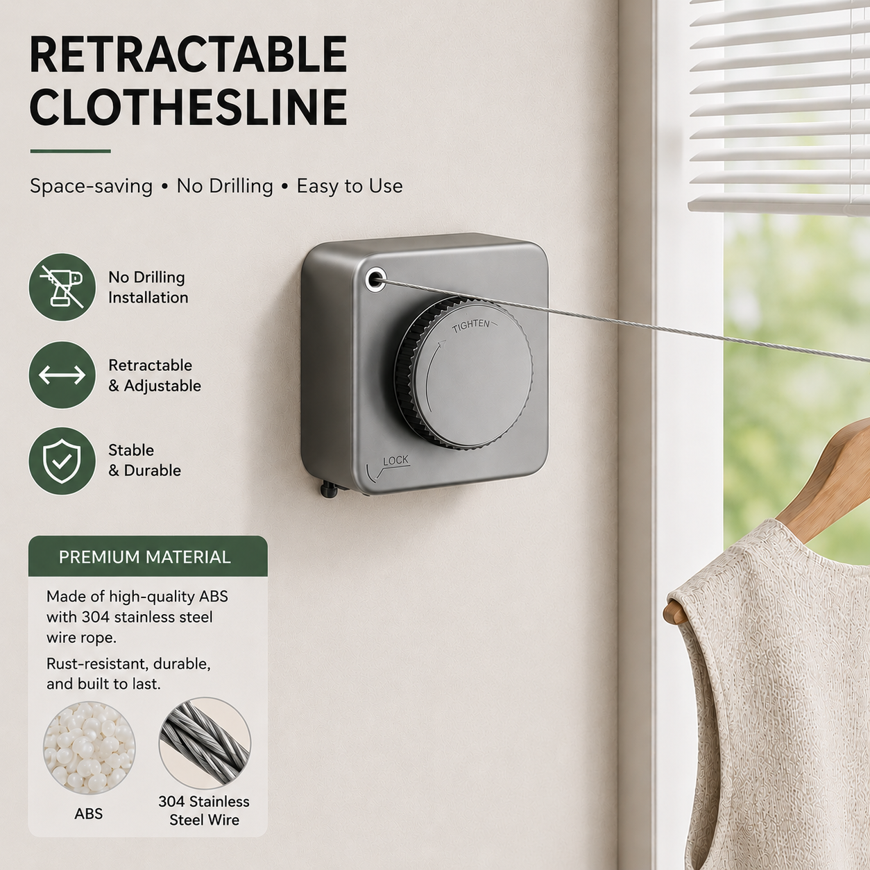 HideAway Retractable Drying Line