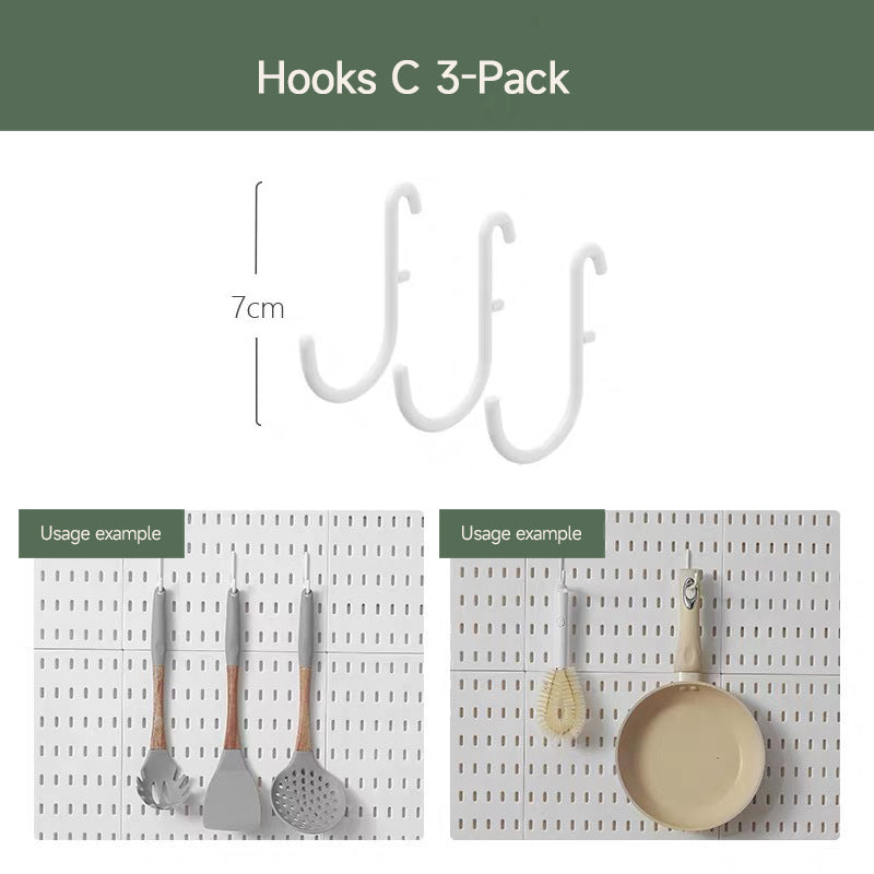 Kitchen Pegboard Storage Wall Organizer