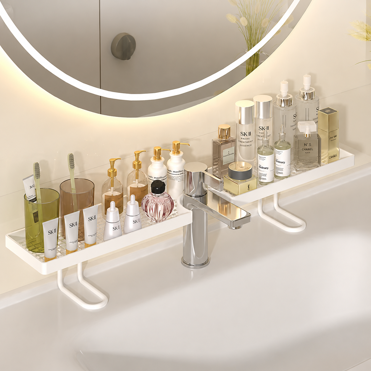 No-Drill Bathroom Sink Organizer Rack