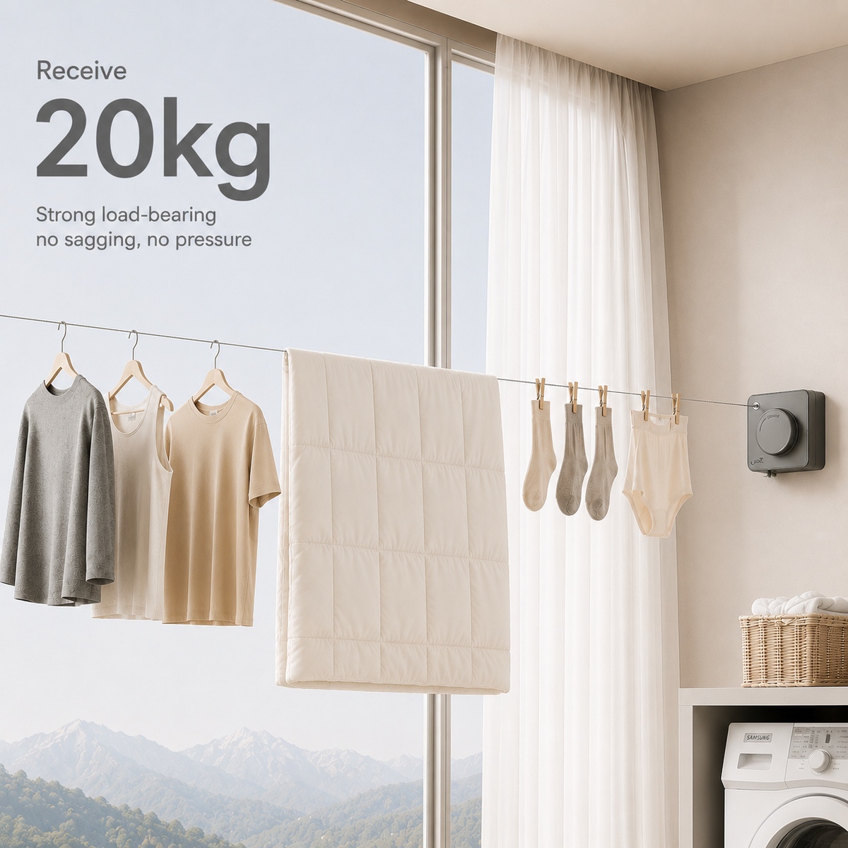 HideAway Retractable Drying Line